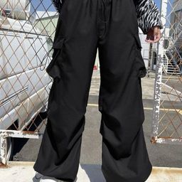 LA CHIC PICK Mid Rise Cargos Trousers-image-34