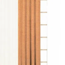 270 cm (9 ft) Polyester Semi Transparent Long Door Curtain Single Curtain (Plain, golden)-image-91