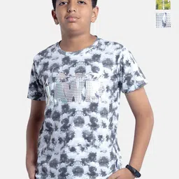 KiddoPanti Boys Tie and Dye 2 Printed T-shirt-36