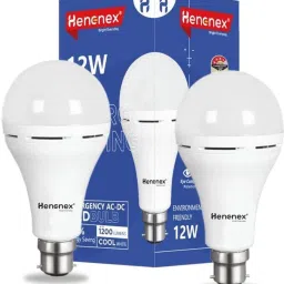 12W LED Bulb for Emergency & Camping|Pck of 2 4 hrs Bulb Emergency Light-image-85
