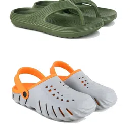 DRACKFOOT Men Set Of 2 Stylish Clogs & Thong Flip-Flops-picture-36