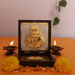 INTERNATIONAL GIFT Gold-Toned Sai Baba Religious Idol Showpiece-image-45