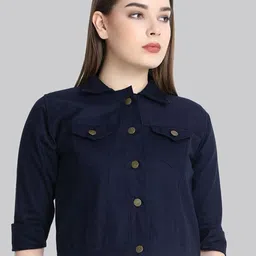 DIMPY GARMENTS Women Lightweight Denim Jacket-51