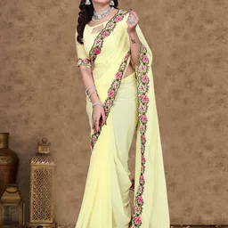 Sadika Embroidered Poly Georgette Saree-picture-13