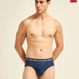 URBAN ADVENTURE Pack Of 2 Printed Ultra Soft Basic Briefs 2UAM-014-P(NVY-RED)-picture-43