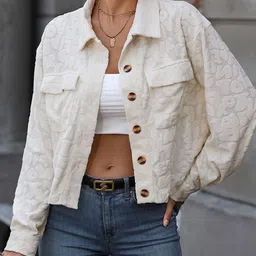 all about you Women Camouflage Polyester Denim Jacket Patchwork-image-42