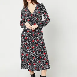 DOROTHY PERKINS Floral Print Puff Sleeve Midi Dress-picture-20