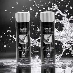 SAGAR PERFUMERY Set Of 2 Just Black London Long Lasting Deodorant - 200 ml Each-14