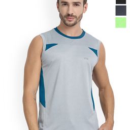 FTX Pack Of 4 Color Blocked Round Neck Gym Vests 709-2_709-6_709-12_709-16-S-image-91