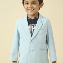 YK Boys Textured Comfort-Fit Single-Breasted Full Sleeve Blazer With Printed T-Shirt-picture-39