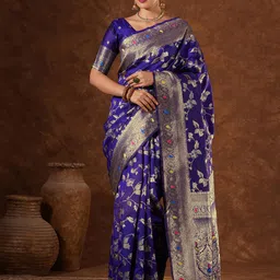 DIVASTRI Woven Design Zari Banarasi Saree-picture-16