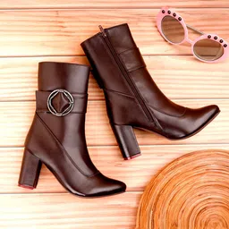 Bxxy Women High Ankle Zipper Boot-image-6