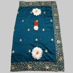Poly Chiffon Embroidered Multicolor Women Dupatta-image-69