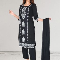 Self Design Kurta, Salwar & Dupatta Set-image-59