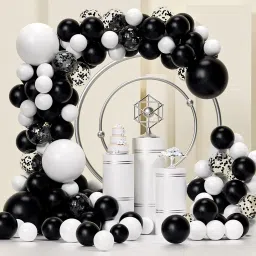Solid White Black Balloons Garland Decoration Arch Kit Pack Of 63 Balloon-8