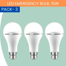 15W Rechargeable Inverter LED Bulb with Upto 4H.Power Cut Lighting Pack of_3T345 4 hrs Bulb Emergency Light-image-32