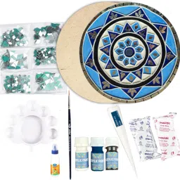 Lippan DIY Art Material with Ceramic Cones, Mould It Clay Mirrors Blue Small-4