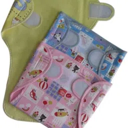 New Just Born 100% Cotton Double Cloth Washable Reusable Padded Cushioned Diaper/Langot with Velcro, (0-3months)-image-48