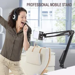 Casa Tech Best Adjustable Mobile Mount Stand Recording Microphone Stand for Live Streaming Tripod, Tripod Ball Head, Tripod Bracket, Tripod Clamp, Tripod Kit image 5