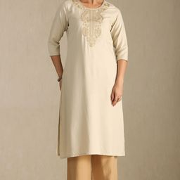 soch Women Embroidered Viscose Rayon Straight Kurta-picture-33