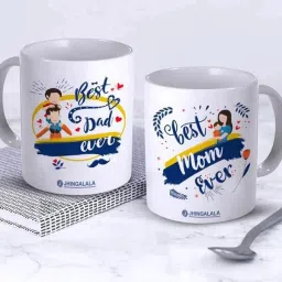 Best Dad Ever and Best Mom Ever Printed Ceramic Coffee Mug-image-24
