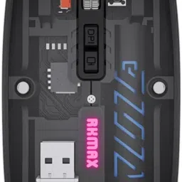 RKMAX Transparent Mouse Bluetooth 5.2 & 2.4G, Rechargeable Type C, RGB Wireless Mouce Wireless Ambidextrous Optical Gaming Mouse with Bluetooth-image-62