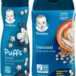 gerber Oatmeal Cereal (8oz) + Vanilla Puffs Cereal-picture-0