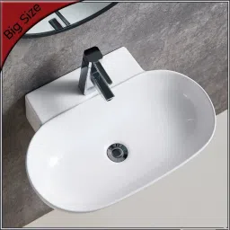 Ceramic Premium Oval Shape Wall Mounted Hand Wash basin for Bathroom 22 Inch G-03 Wall Hung Basin-picture-19