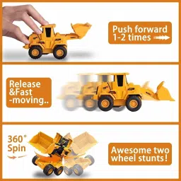 sr toys 2 in 1 Friction Power Bulldozer Truck Changeable Robot Toy For kids (Robot JCB) image 2