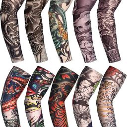 Cotton, Nylon Arm Sleeve For Men & Women With Tattoo-image-52