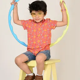 LIL DRAMA Boys Classic Floral Opaque Printed Casual Shirt-image-105