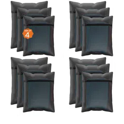 Kuber Industries Black 12 Pieces Reusable Rectangular Durable Laundry Bags With Zipper-47