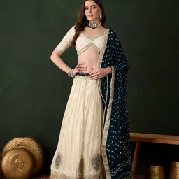 SHRINGARINI Ready to Wear Lehenga & Unstitched Blouse With Dupatta-picture-36