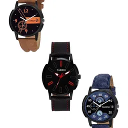 TARIDO Men Printed Dial & Leather Straps Analogue Watch TD9095SL23-image-56