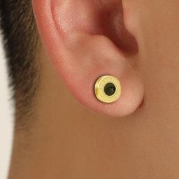 FIMBUL Men Stainless Steel Antique Design Round Shaped Studs-46