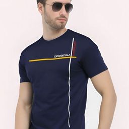 REYA Typography Printed Round Neck Cotton T-shirt-image-90
