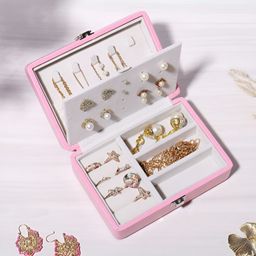 La Trove Pink Set of 1 Regular Jewellery Organiser Organisers-10