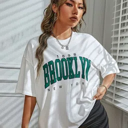 KPOP Typography Printed Pure Cotton Drop-Shoulder Sleeves T-shirt-picture-17