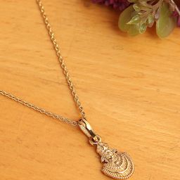AKSHAT SAPPHIRE Gold-Plated Sterling Silver Contemporary God Khatu Shyam Pendant-55