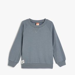 Koton Boys Solid Round Neck Cotton Pullover Sweatshirt-picture-46