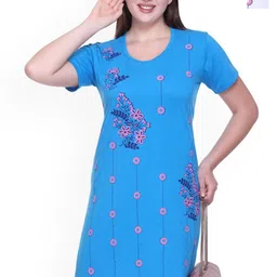 FIRST SLEEP Pack of 2 Printed Oversized Pure Cotton LoungeT-Shirts-image-96
