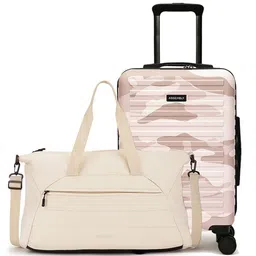 Assembly Camo Printed Hard-Sided Cabin Trolley Suitcase & Duffle Bag-18