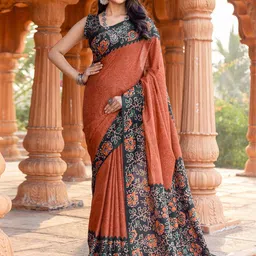 Mitera Floral Silk Blend Pochampally Saree-image-98