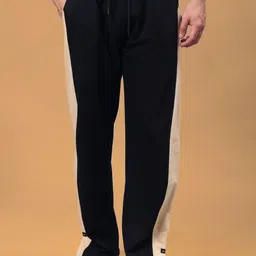 WEARDUDS Men Colorblocked Relaxed-Fit Track Pants-11