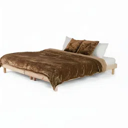 Zarf Brown California King Size Reversible Blanket Cover with 2 Cushion Covers-picture-12