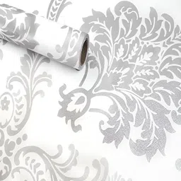 ANNA CREATIONS White Printed Self-Adhesive Waterproof Wallpaper-22