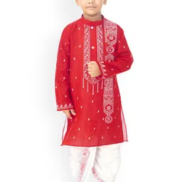 BAESD Boys Printed Regular Kurta with Dhoti Pants-15