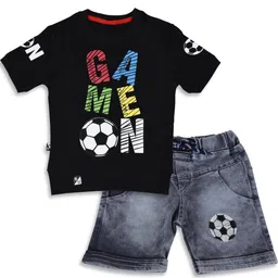 WORTON FASHION Printed Pure Cotton T-shirt & Shorts-picture-29