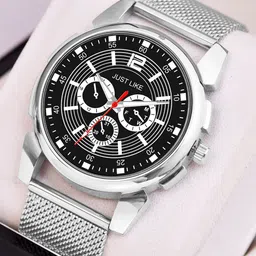 JUST LIKE Men Printed Dial & Reset Time Analogue Watch Sefar j-16 tigada black-picture-12