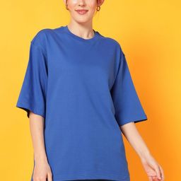 PockMAN Round Neck Classic Fawn Bio Finish Oversized Cotton T-shirt-image-97